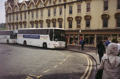 Tour Bus Ready to Leave Bath