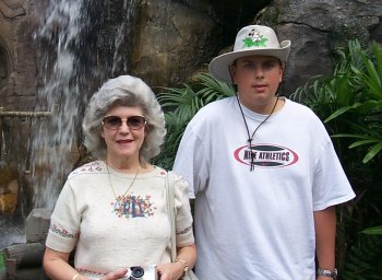 Travis and Grandmother at Animal Kingdom