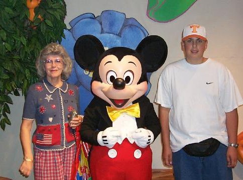 Travis and Grandma Meet Mickey